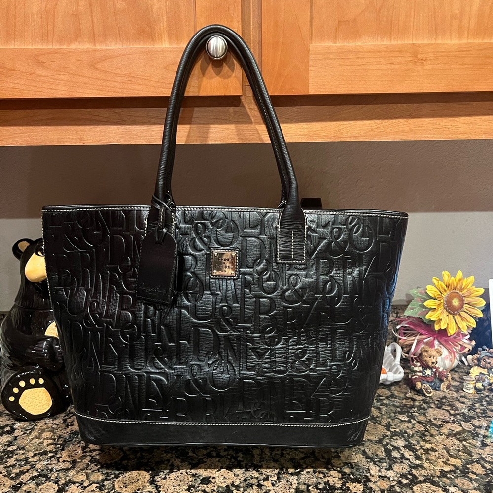 Dooney & Bourke Black Embossed Tote